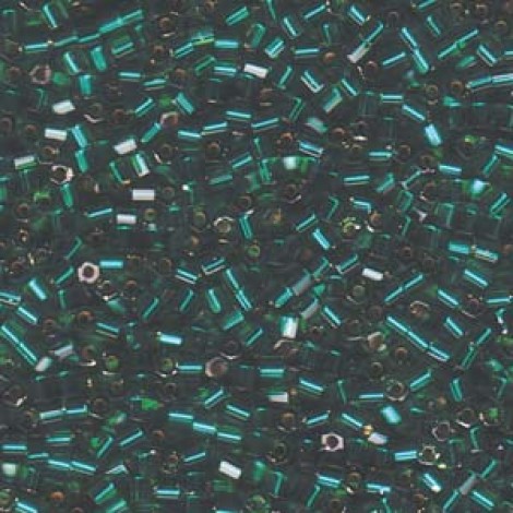 8/0 Miyuki Hex Cut Seed Beads - Silver Lined Emerald - 12.5gm 8/0 Miyuki Hex Cut Seed Beads - Silver Lined Emerald - 12.5gm