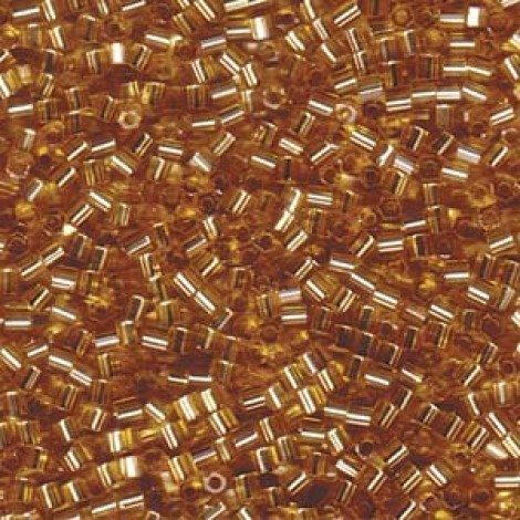 8/0 Miyuki Hex Cut Seed Beads - Silver Lined Gold - 12.5gm 8/0 Miyuki Hex Cut Seed Beads - Silver Lined Gold - 12.5gm