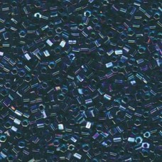 8/0 Miyuki Hex Cut Seed Beads - Blue Lined Aqua AB