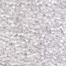 8/0 Miyuki Hex Cut Seed Beads - White Pearl