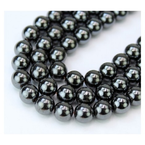 6mm Round Magnetic Hematite (Manmade) Beads - Strand 6mm Round Magnetic Hematite (Manmade) Beads - Strand