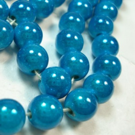 8mm Dark Turquoise Miracle Beads