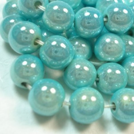 8mm Ice Blue Miracle Beads