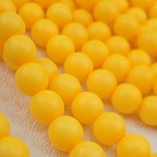 8mm Czech Round Glass Beads - Neon Orange - Pack of 20