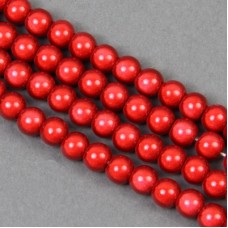 6mm Bright Red Japanese  Miracle Beads - Pack of 10
