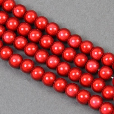 6mm Bright Red Miracle Beads