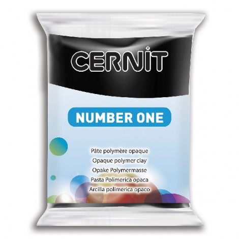 Cernit Polymer Clay - Number One - Black - 56gm