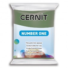 Cernit Polymer Clay - Number One - Olive Green - 56gm