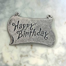 Pewter Happy Birthday Tag - Pack of 2