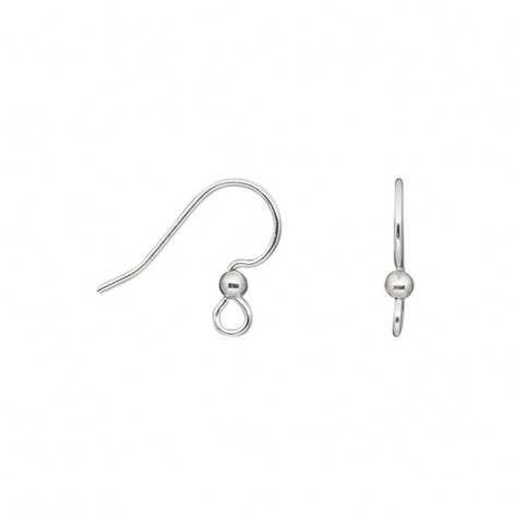 17mm Silver Plated Surgical Steel 21ga Earwires with 2.5mm ball - Pack of 5 Pair 17mm Silver Plated Surgical Steel 21ga Earwires with 2.5mm ball - Pack of 5 Pair