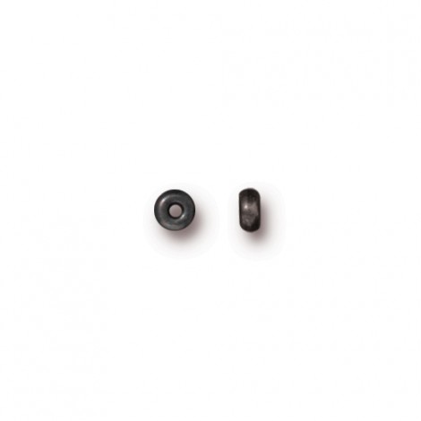 3mm TierraCast Heishi Disk Beads - Black Oxide - Pack of 20