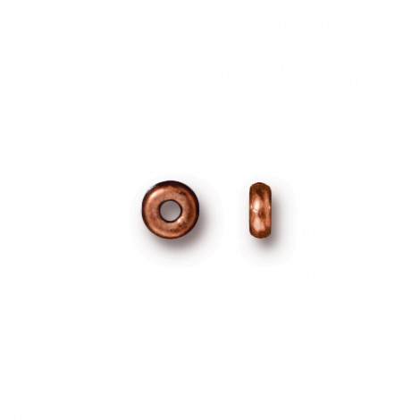 4mm TierraCast Heishi Disk Beads - Antique Copper