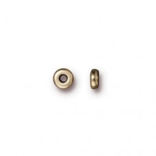 4mm TierraCast Heishi Disk Beads - Brass Oxide - Pack of 10