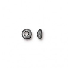 4.5mm TierraCast Heishi Nugget with 2mm ID - Antique Pewter - Pack of 10