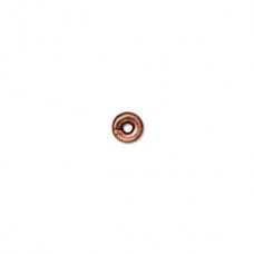 4mm TierraCast Ant Copper Flat Kenyan Heishi Spacer Beads - Pack of 20