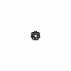4mm TierraCast Daisy Spacer Beads - Black