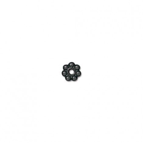4mm TierraCast Daisy Spacer Beads - Black
