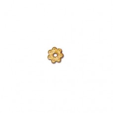 4mm TierraCast Daisy Heishi Spacers - Bright 22K Gold Plated - Pack of 10
