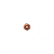 4mm TierraCast Hex Heishi Spacer Beads - Antique Copper - Pack of 20