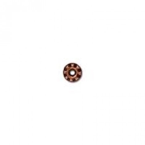 4mm TierraCast Teke Heishi Spacers - Antique Copper - Pack of 20