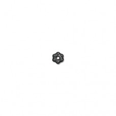3mm TierraCast Beaded Daisy Spacer Beads - Black Oxide - Pack of 50