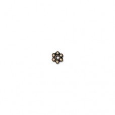 3mm TierraCast Beaded Daisy Spacer Beads - Brass Oxide