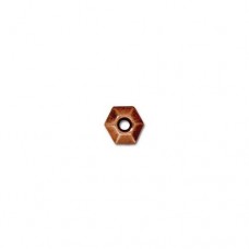 5mm TierraCast Faceted Spacer Beads - Antique Copper Plated - Pack of 10