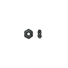 4mm TierraCast Small Turkish Beaded Spacers - Black Oxide - Pack of 10