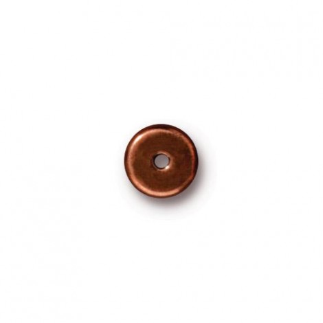 7mm TierraCast Heishi Disk Beads - Antique Copper Plated - Pack of 10