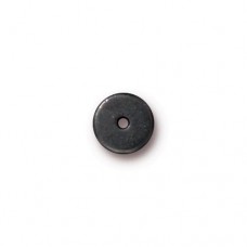8mm TierraCast Heishi Disk Beads - Black Plated - Pack of 10