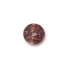 10mm TierraCast Wavy Spacer-Link Bead - Antique Copper