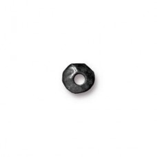7mm TierraCast Heishi Nugget with 2mm ID - Black Oxide - Pack of 10
