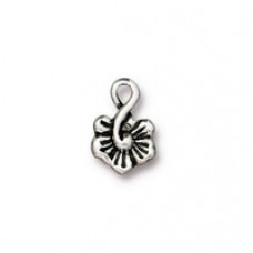12mm TierraCast Small Blossom Charm - Antique Silver