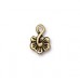 12mm TierraCast Small Blossom Charm - Antique 22K Gold Plated