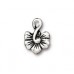 16mm TierraCast Large Blossom Charm - Antique Silver