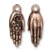 26mm TierraCast Blossom Hand Charm - Antique Copper