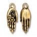 26mm TierraCast Blossom Hand Charm - Antique Gold