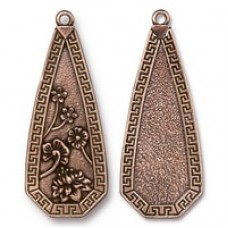 58mm TierraCast Blossom Pendant  - Antique Copper - Each