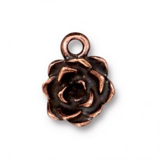 12mm TierraCast Succulent Charm - Antique Copper - Pack of 2