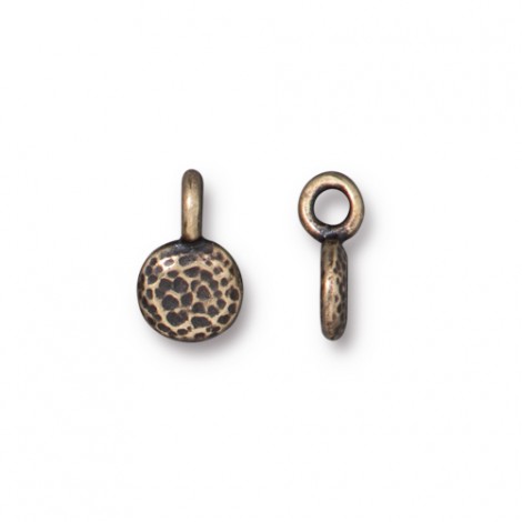 6.5x10mm TierraCast Full Moon Charm - Brass Oxide Plated - Pack of 2 6.5x10mm TierraCast Full Moon Charm - Brass Oxide Plated - Pack of 2