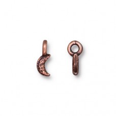 4x10mm TierraCast Crescent Moon Charm - Antique Copper Plated