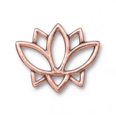 19x23mm TierraCast Open Lotus Link - Antique Copper