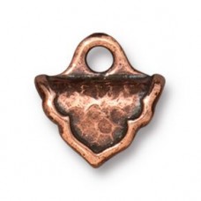 12mm TierraCast Palace Cord Crimp Ends - Antique Copper - Pack of 2