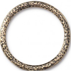 31.5mm TierraCast Hammertone Ring Links - Brass Oxide - Pack of 2