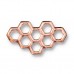 21x12mm Honeycomb Link - Antique Copper Plated