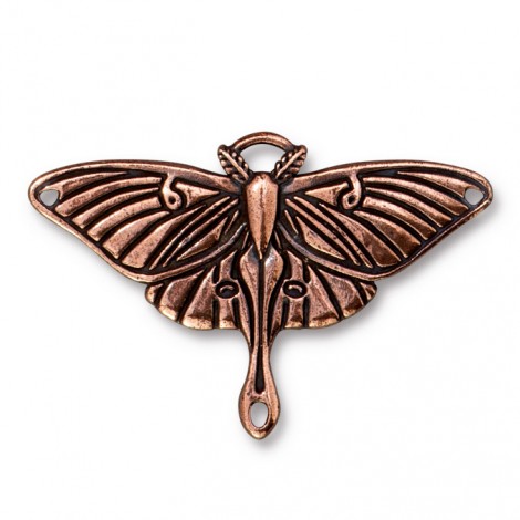 40x26mm TierraCast Luna Moth Pendant - Antique Copper Plated