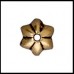 5mm TierraCast Talavera Star Beadcap - Antique 22K Gold Plated - Pack of 5