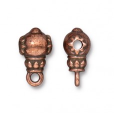 16x9mm TierraCast Lotus Guru Beads - Antique Copper Plated - Each