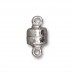 9mm TierraCast Hammertone Magnetic Clasp - Rhodium Silver Plated