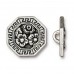 17mm TierraCast Blossom Button - Antique Silver - Each